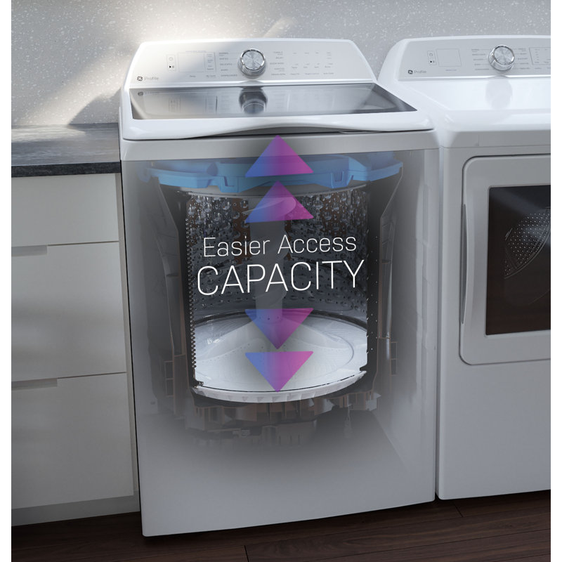 GE Profile 5.3Cu. Ft. Capacity Washer with Smarter Wash Technology and